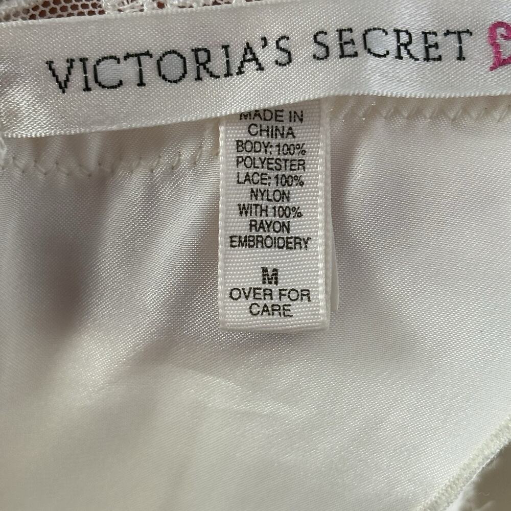 90s Victoria’s Secret Maxi Gown Slip Dress Sheer Chiffon Silky Satin Ivory Sz M - Picture 11 of 11